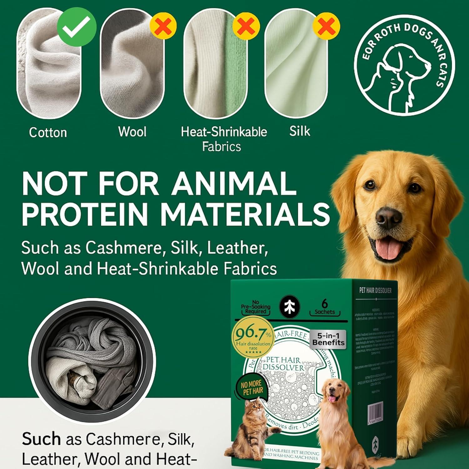 Disolvente de Pelo de Mascota Seedshub - 12 Bolsitas, 5-en-1