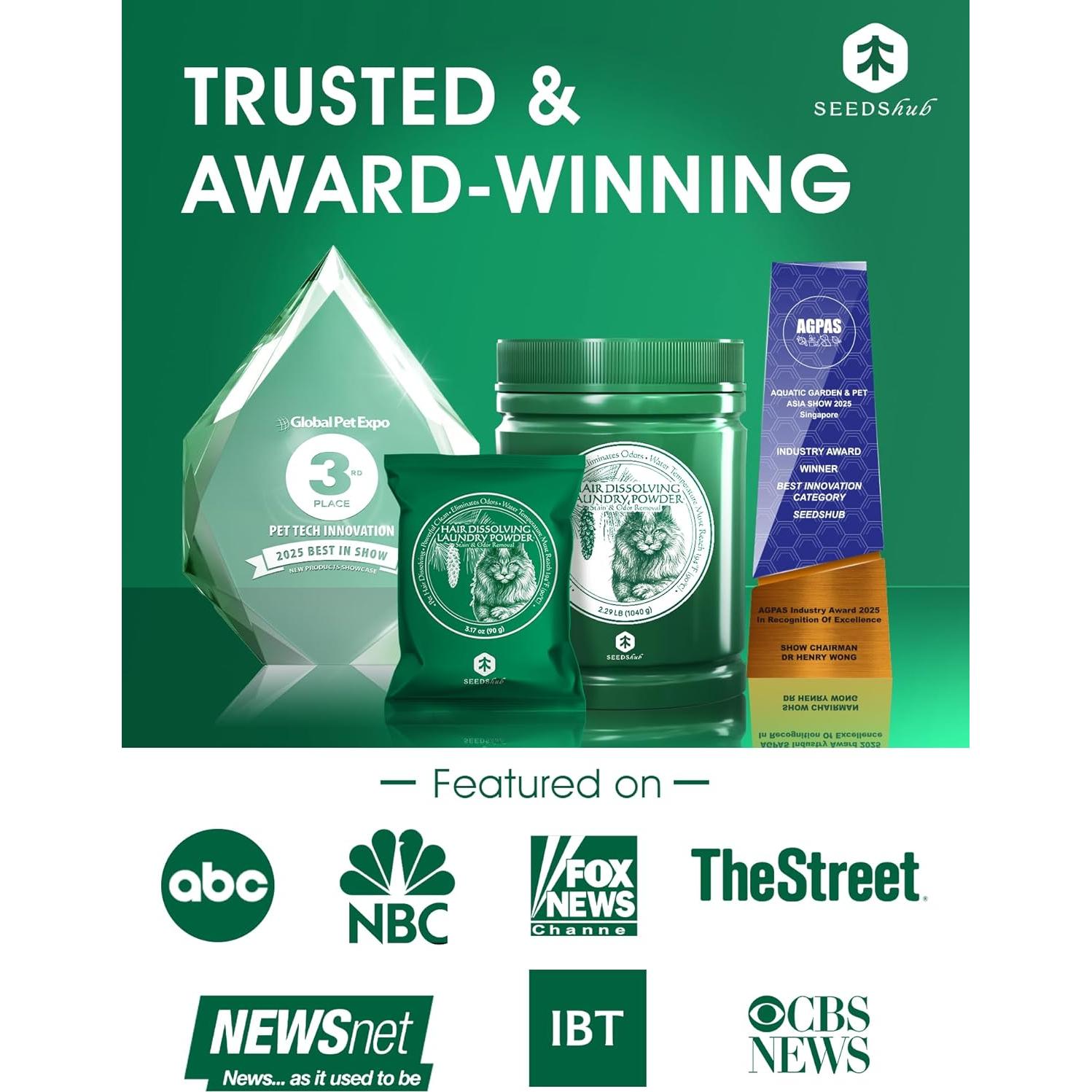 Removedor de Pelo de Mascota Seedshub 90g - 2 Paquetes