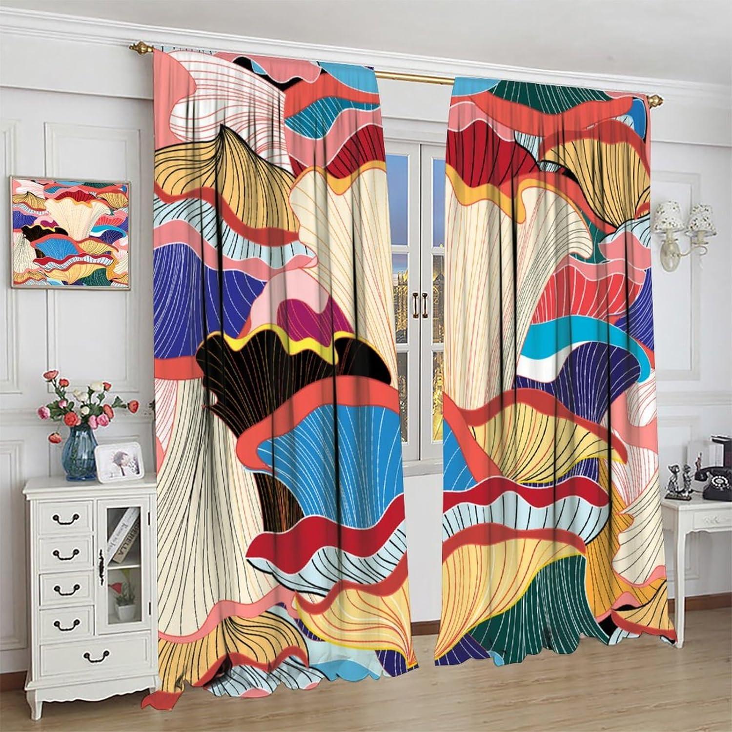 Cortinas Opacas Focusbrite 2 Paneles 107x114cm Colorido