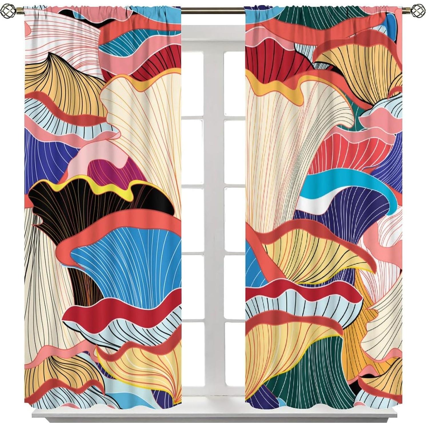 Cortinas Opacas Focusbrite 2 Paneles 107x114cm Colorido