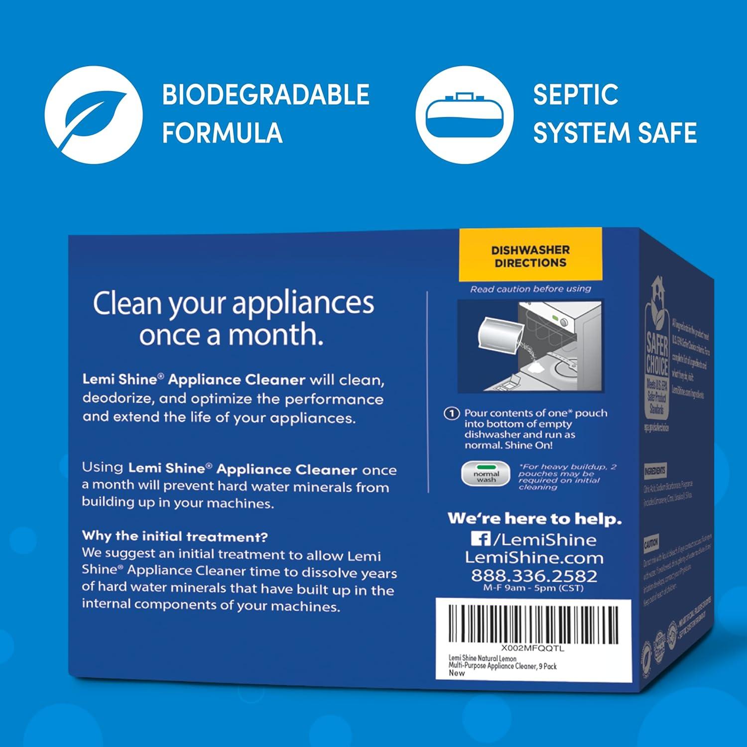 Limpiador de Electrodomésticos Lemi Shine 9 Paquetes 76.9g