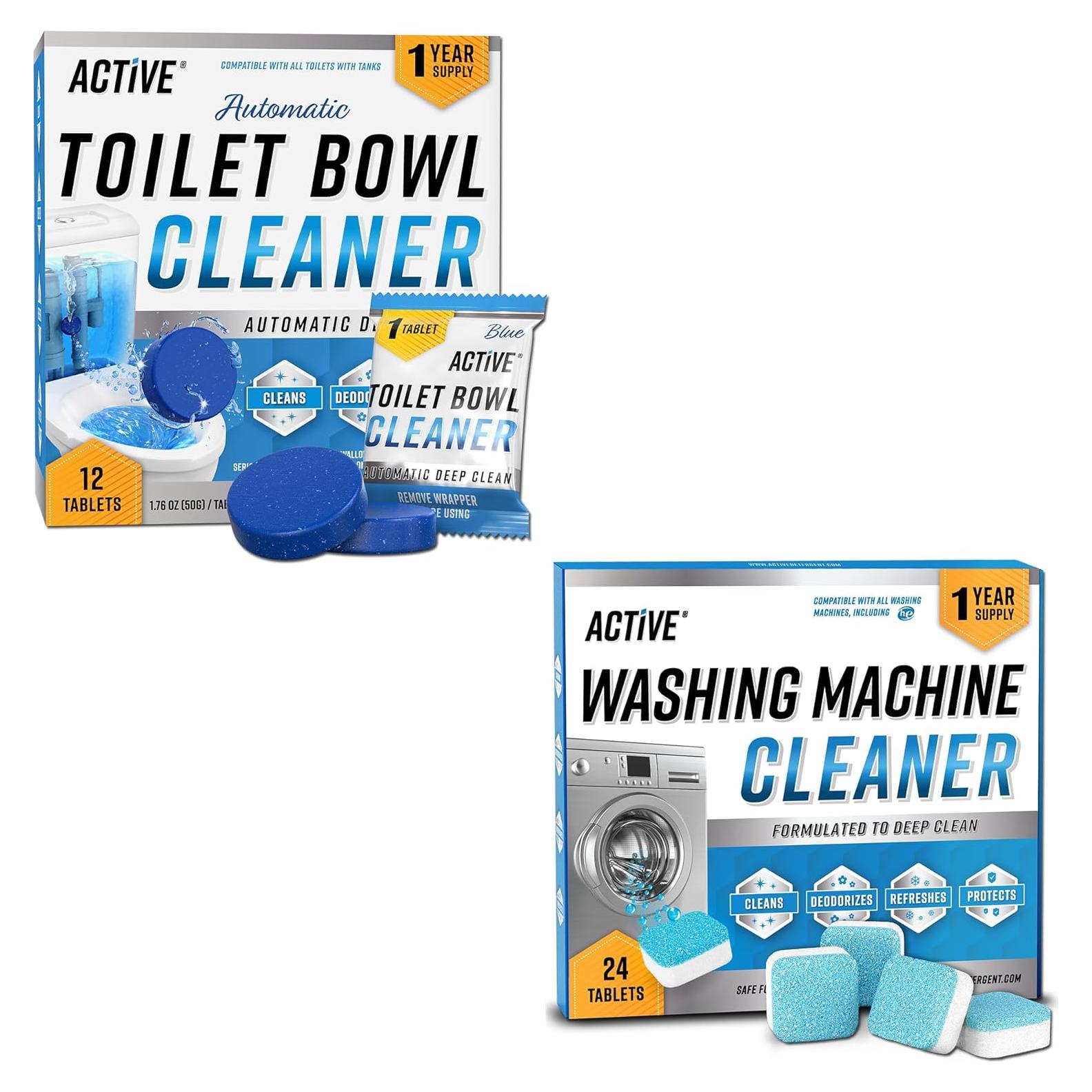 Paquete de Limpieza Automática Inodoro y Lavadora Active - 12+24 Tablet