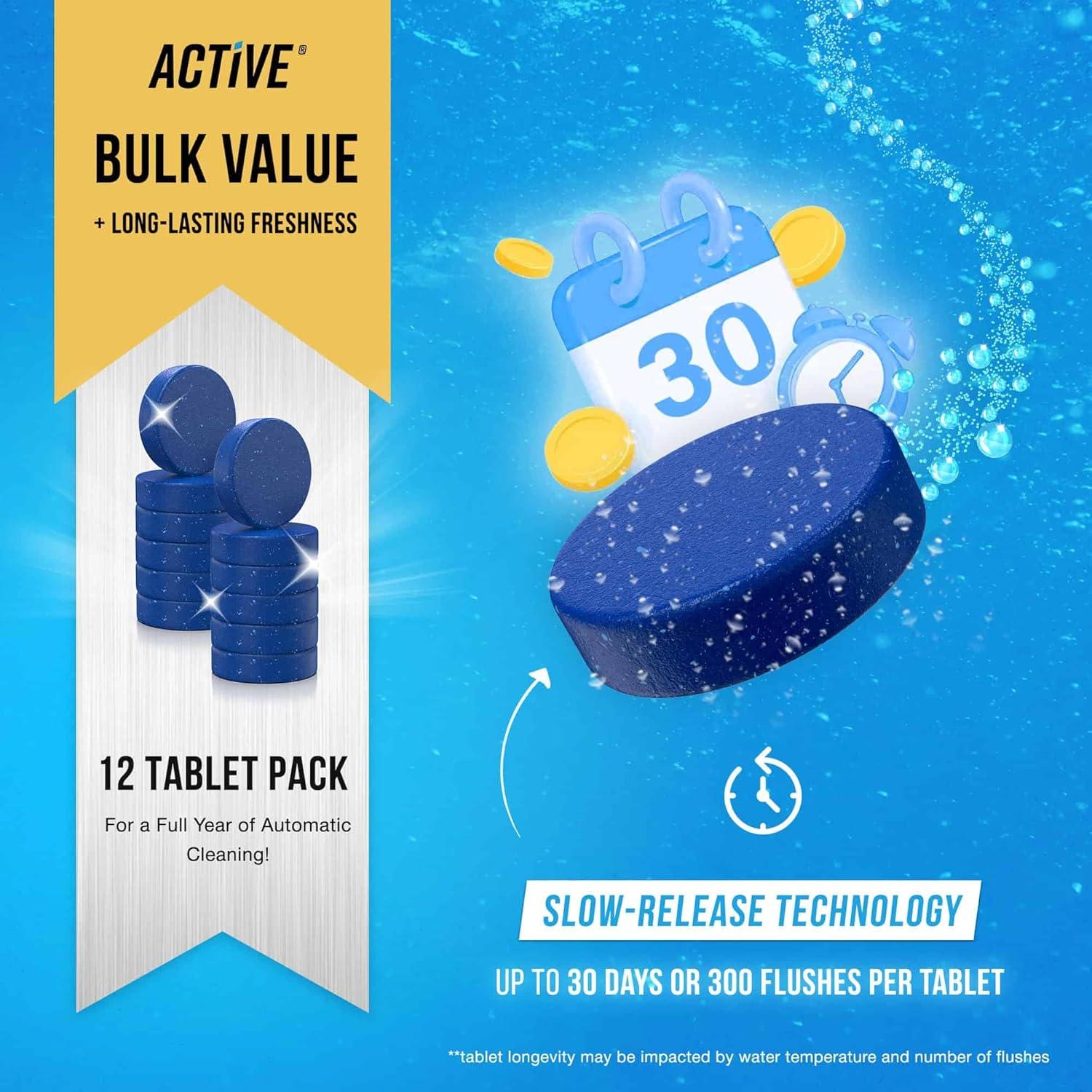 Paquete de Limpieza Automática Inodoro y Lavadora Active - 12+24 Tablet