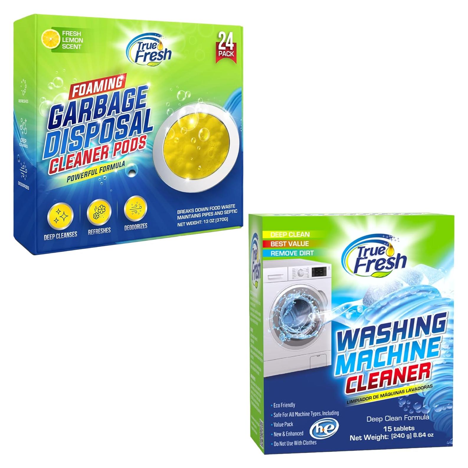 Limpiador de Desechos de Basura y Tabletas para Lavadora - 39 Piezas - Aroma a Limón