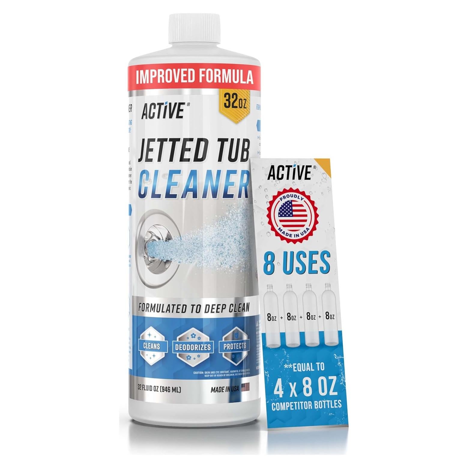 Limpiador de Bañera Jetted ACTIVE 32oz - 8 Usos Efectivo