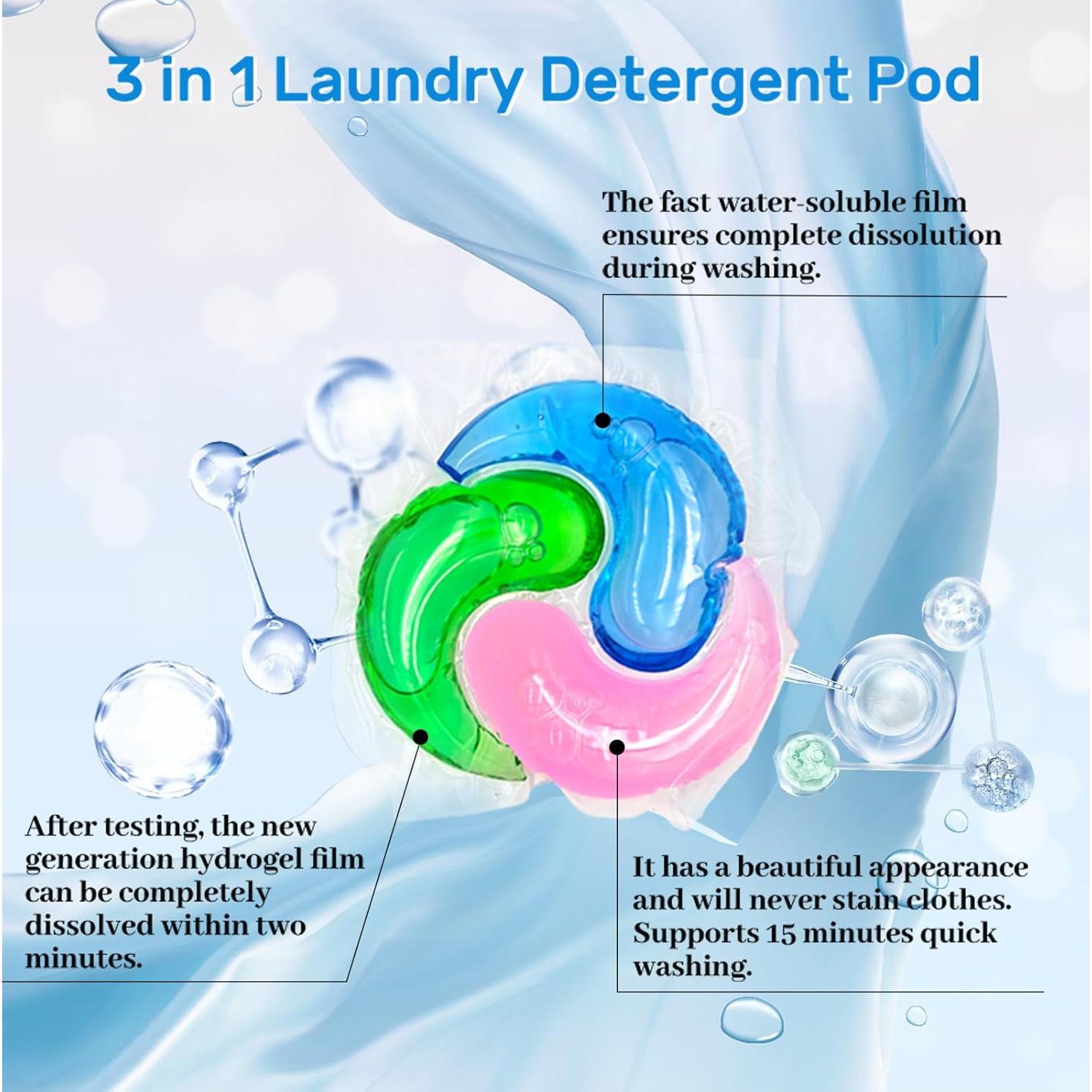 Cápsulas de Lavado 3 en 1 Ikeda - 30 Piezas Fragancia Bosque