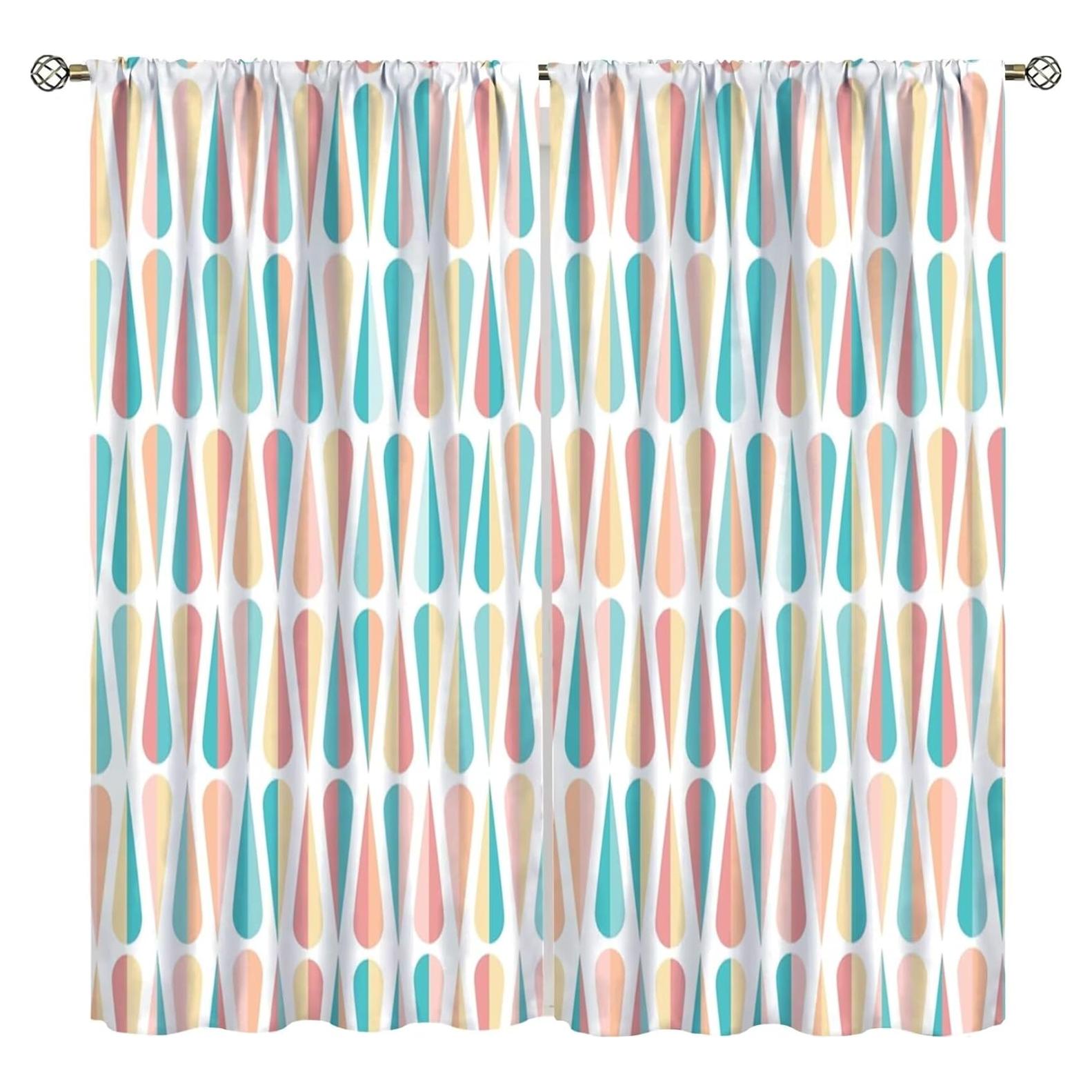 Cortinas Opacas Focusbrite 2 Paneles 160x183 cm Retro