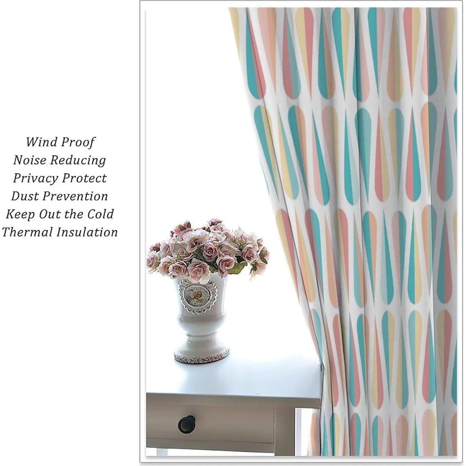 Cortinas Opacas Focusbrite 2 Paneles 160x183 cm Retro