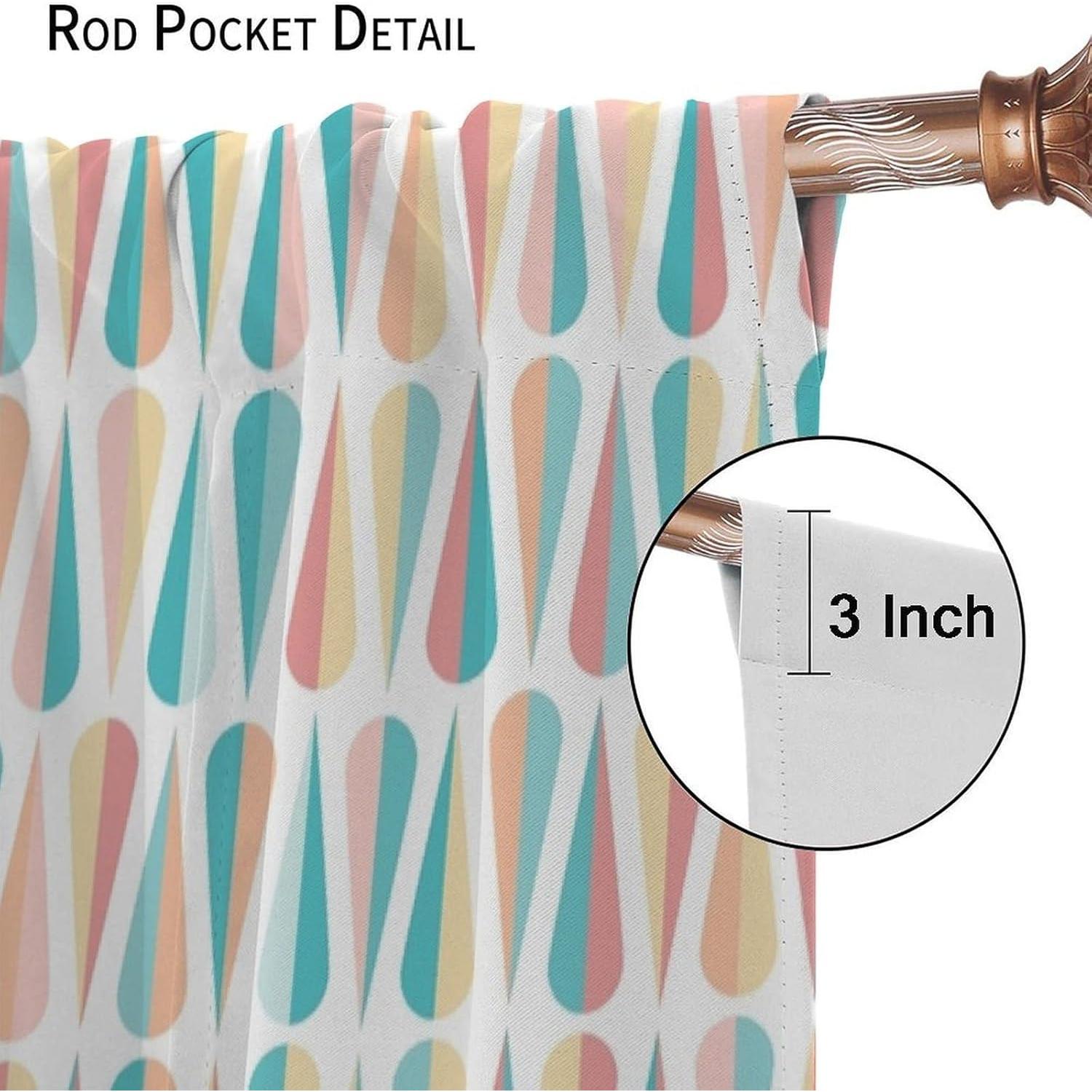 Cortinas Opacas Focusbrite 2 Paneles 160x183 cm Retro