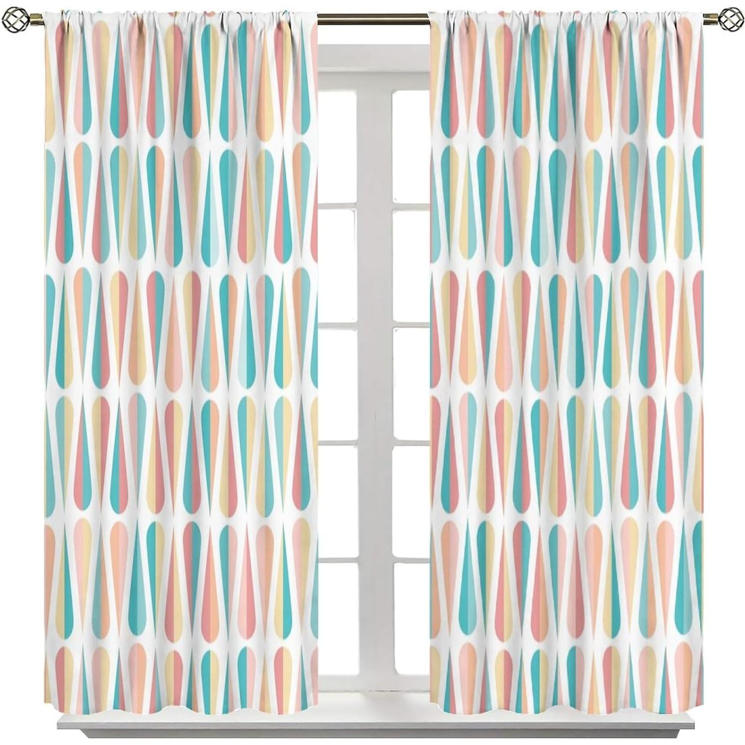 Cortinas Opacas Focusbrite 2 Paneles 160x183 cm Retro