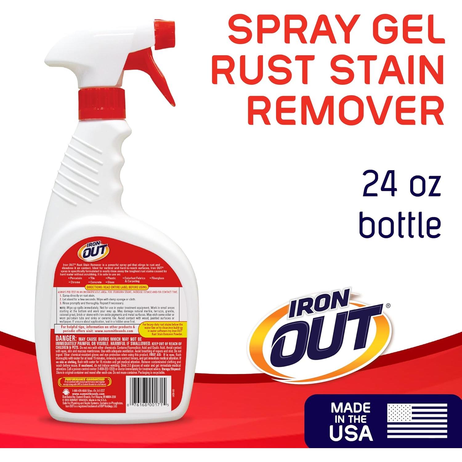Gel en Spray Removedor de Manchas de Óxido Iron OUT 680g