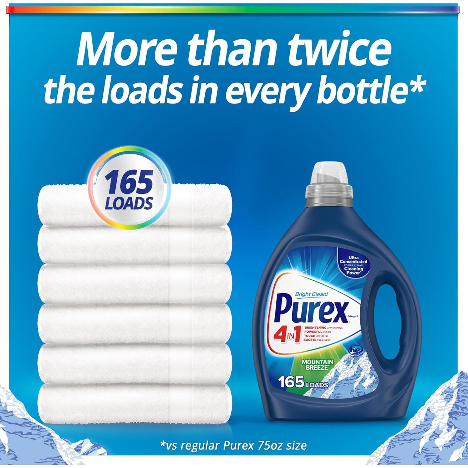 Detergente Líquido Purex 3X Brisa de Montaña 2.4L - 165 Cargas