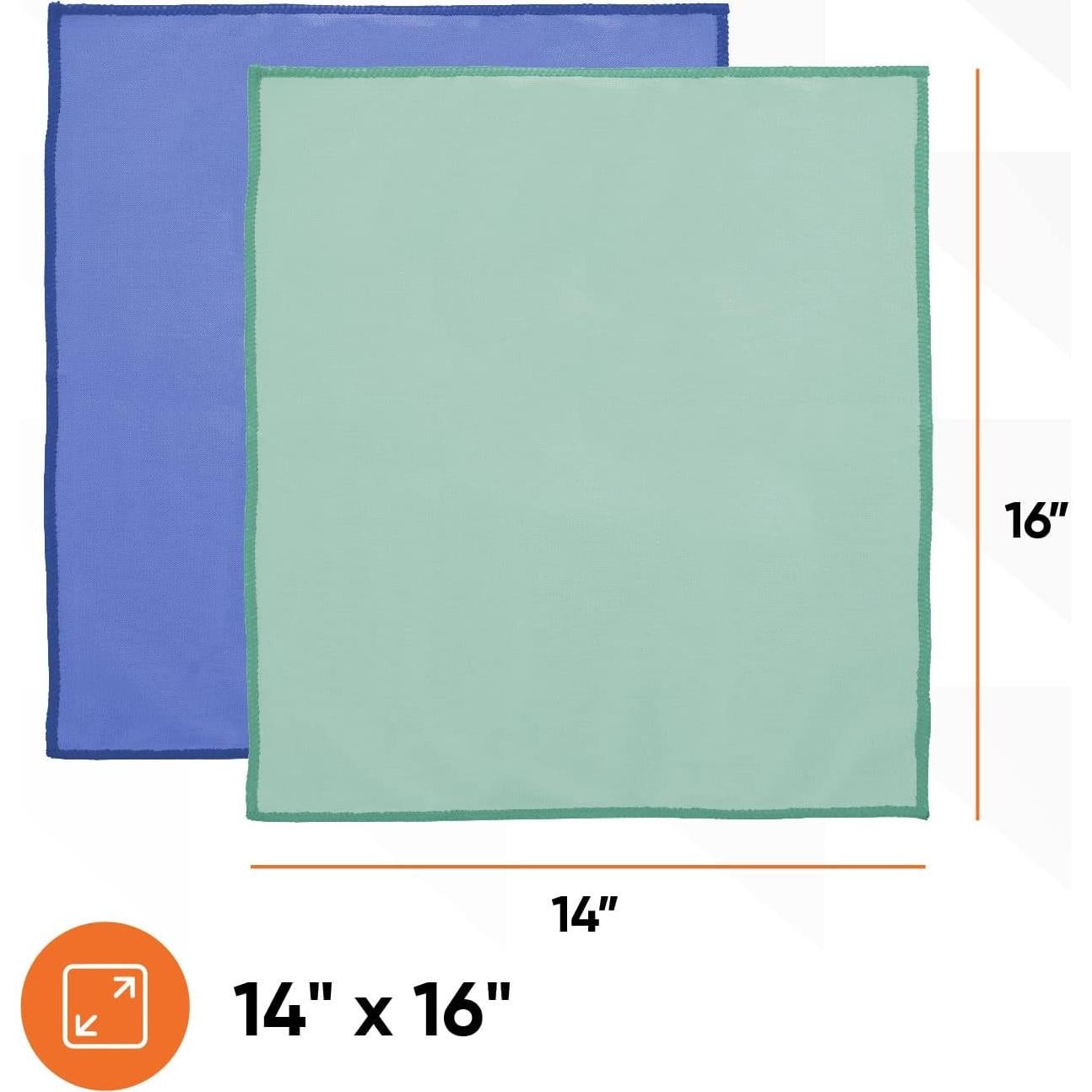 Paño de Microfibra Superio Milagroso 12 Unidades Verde/Azul 40x35 cm