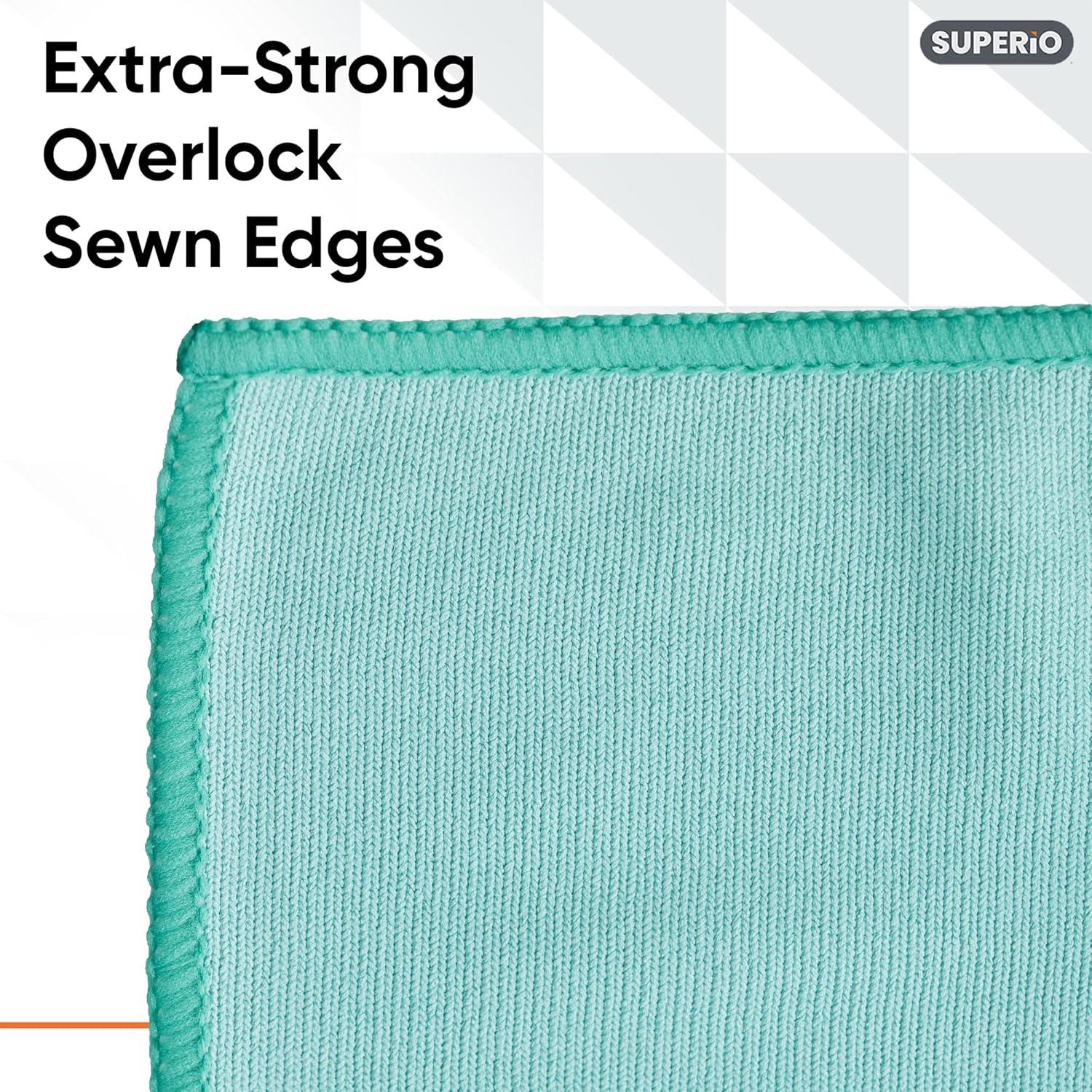 Paño de Microfibra Superio Milagroso 12 Unidades Verde/Azul 40x35 cm
