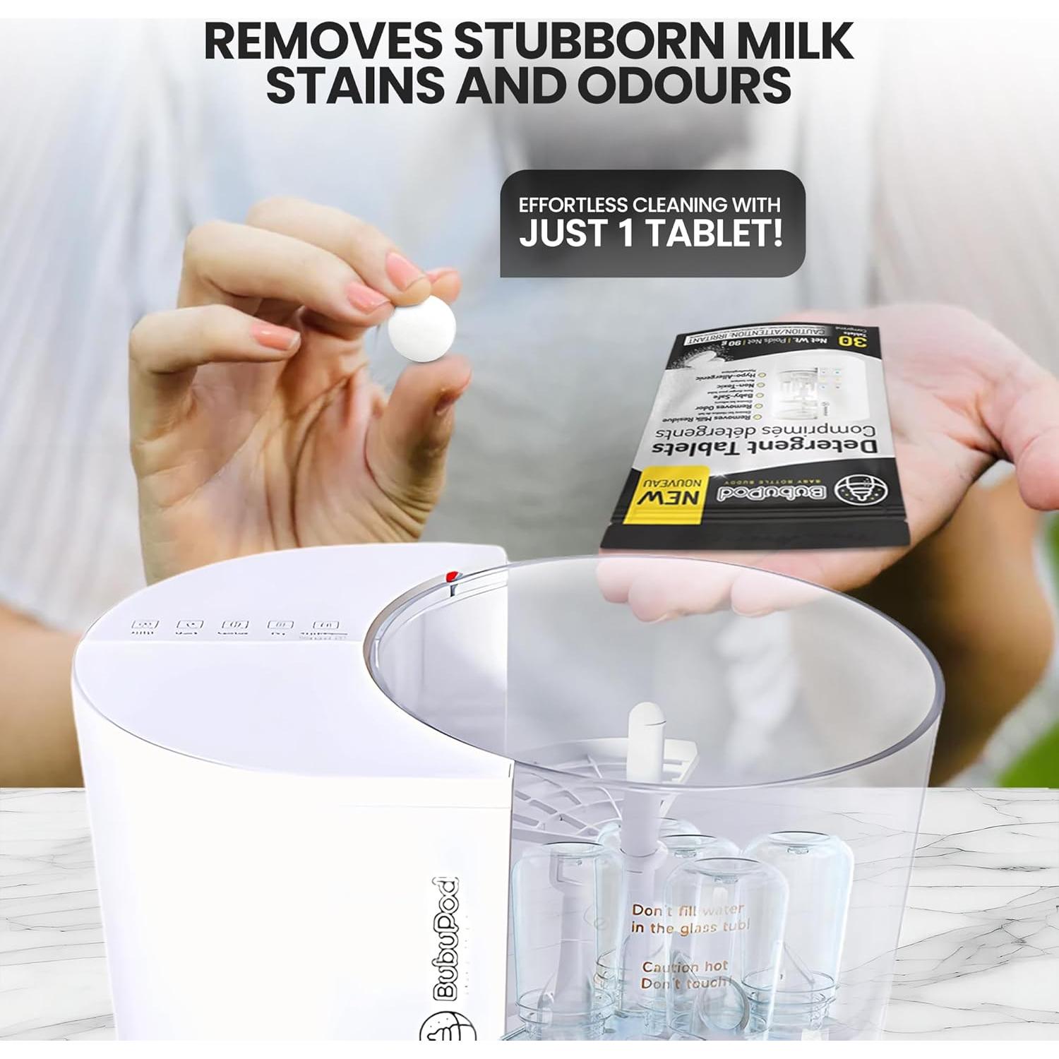 Tabletas de detergente BUBUPOD para biberones - 60 unidades