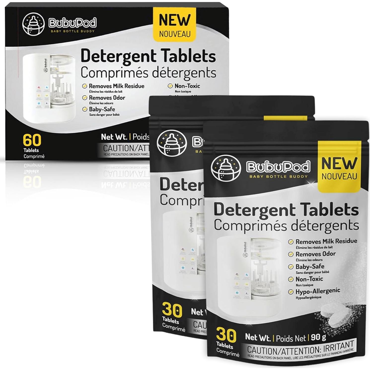 Tabletas de detergente BUBUPOD para biberones - 60 unidades