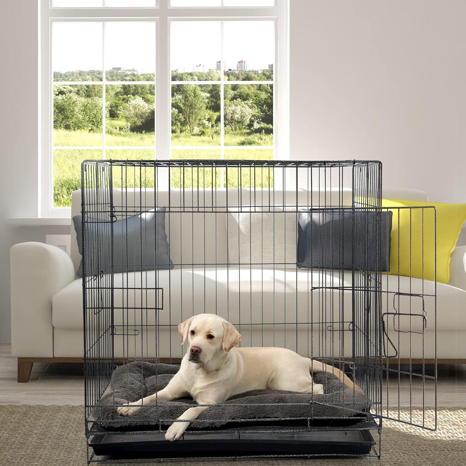 Cama para Perros Grandes ANWA 101.6x71.1cm Lavable Gris