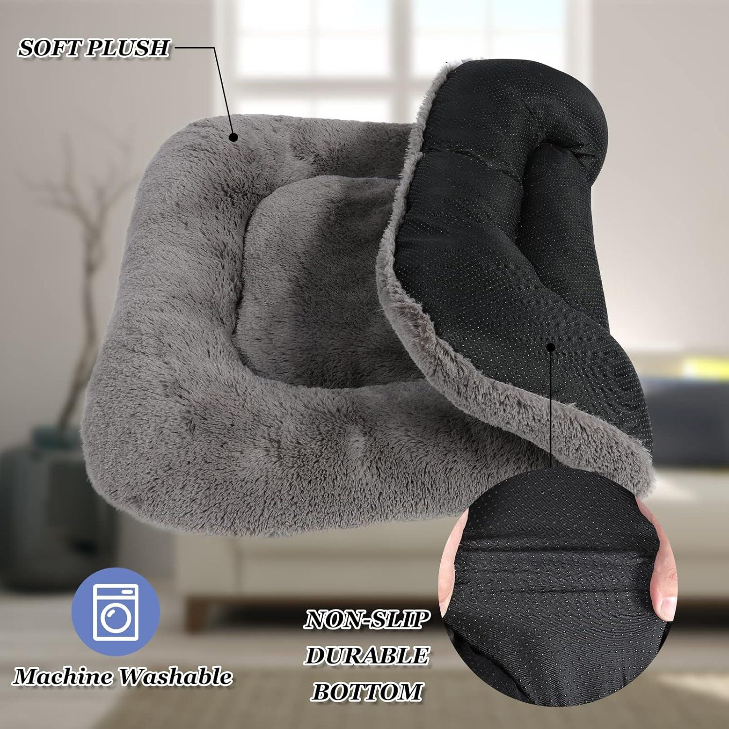 Cama para Perros Grandes ANWA 101.6x71.1cm Lavable Gris