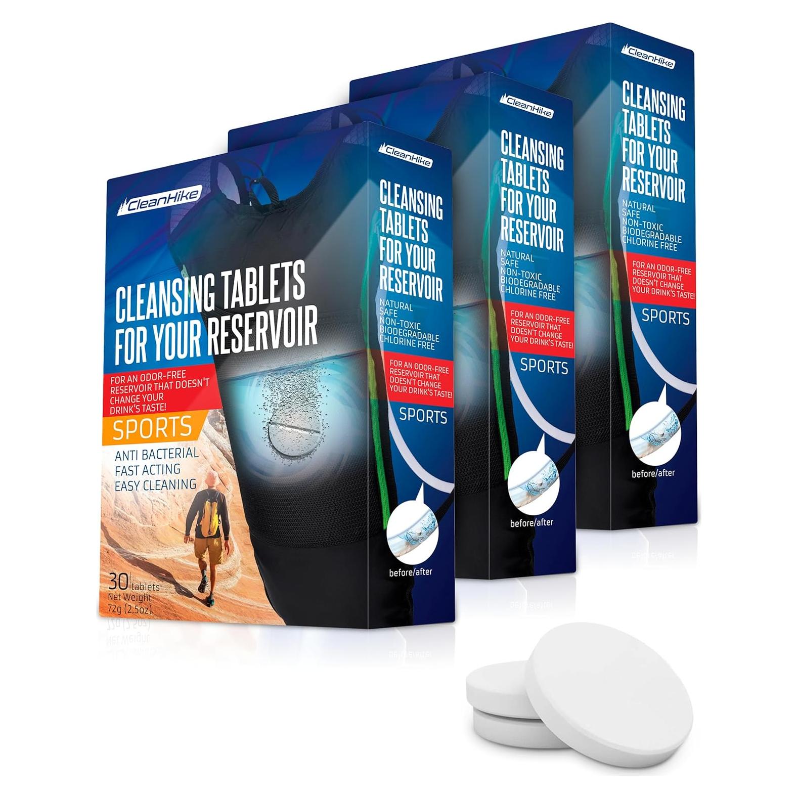 Tabletas de Limpieza para Mochilas de Hidratación - 90 Tabletas Ecológicas