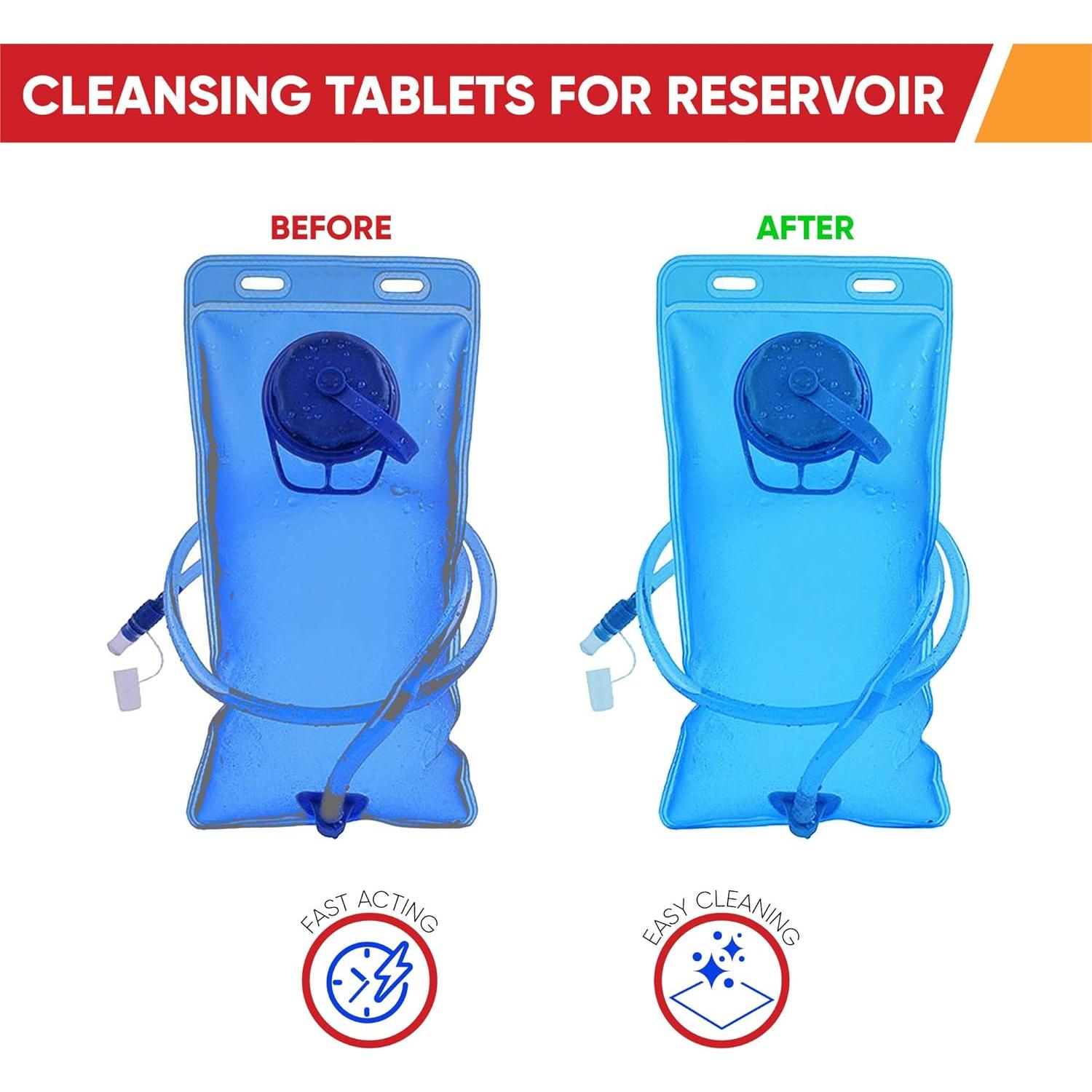 Tabletas de Limpieza para Mochilas de Hidratación - 90 Tabletas Ecológicas