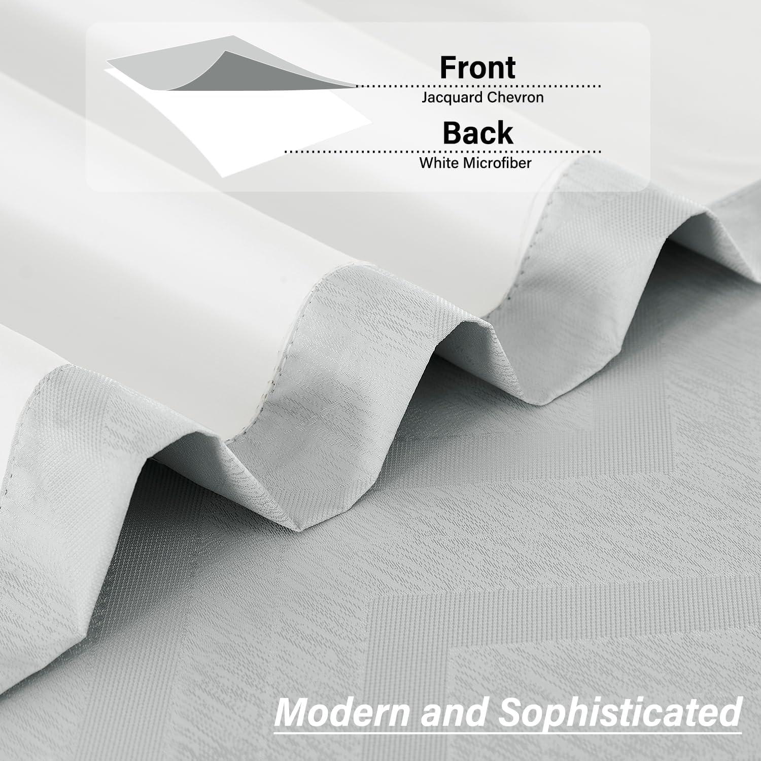 Cortinas Blackout Treatmentex Chevron 2 Pcs 101,6x160 cm Gris