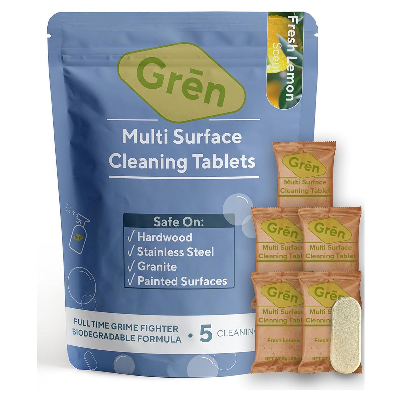 Tabletas de limpieza multi superficie Gren, 5 unidades, ecológicas