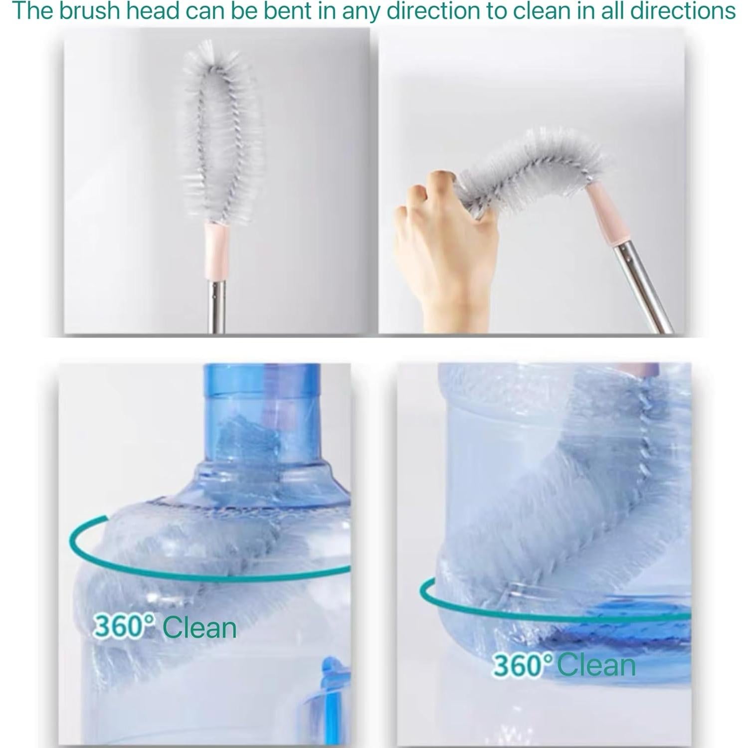 Cepillo de Botella Largo LuFOX 71 cm - 2 Piezas Rosa