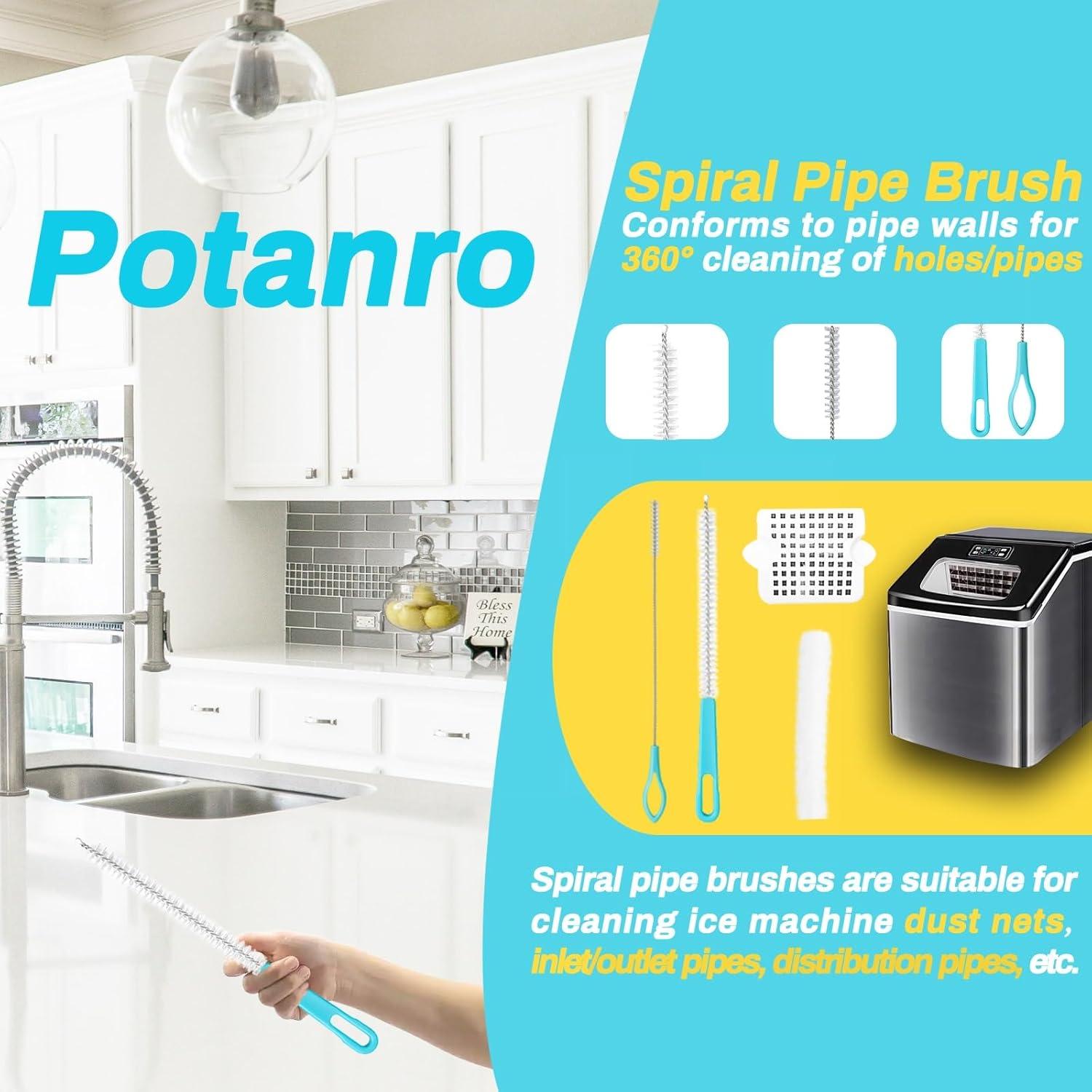 Conjunto de Cepillos Limpiadores Potanro 14 Piezas para Máquinas de Hielo