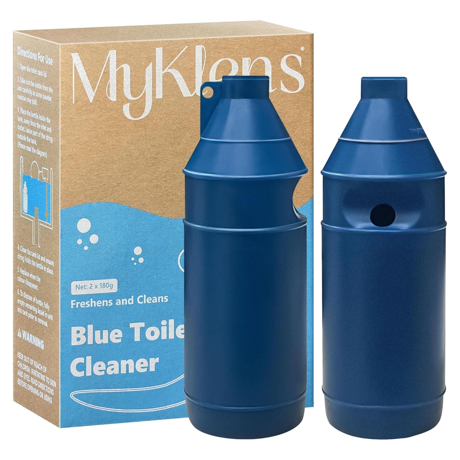 Limpiador de Inodoro Automático MyKlens - 2 Botellas Azul