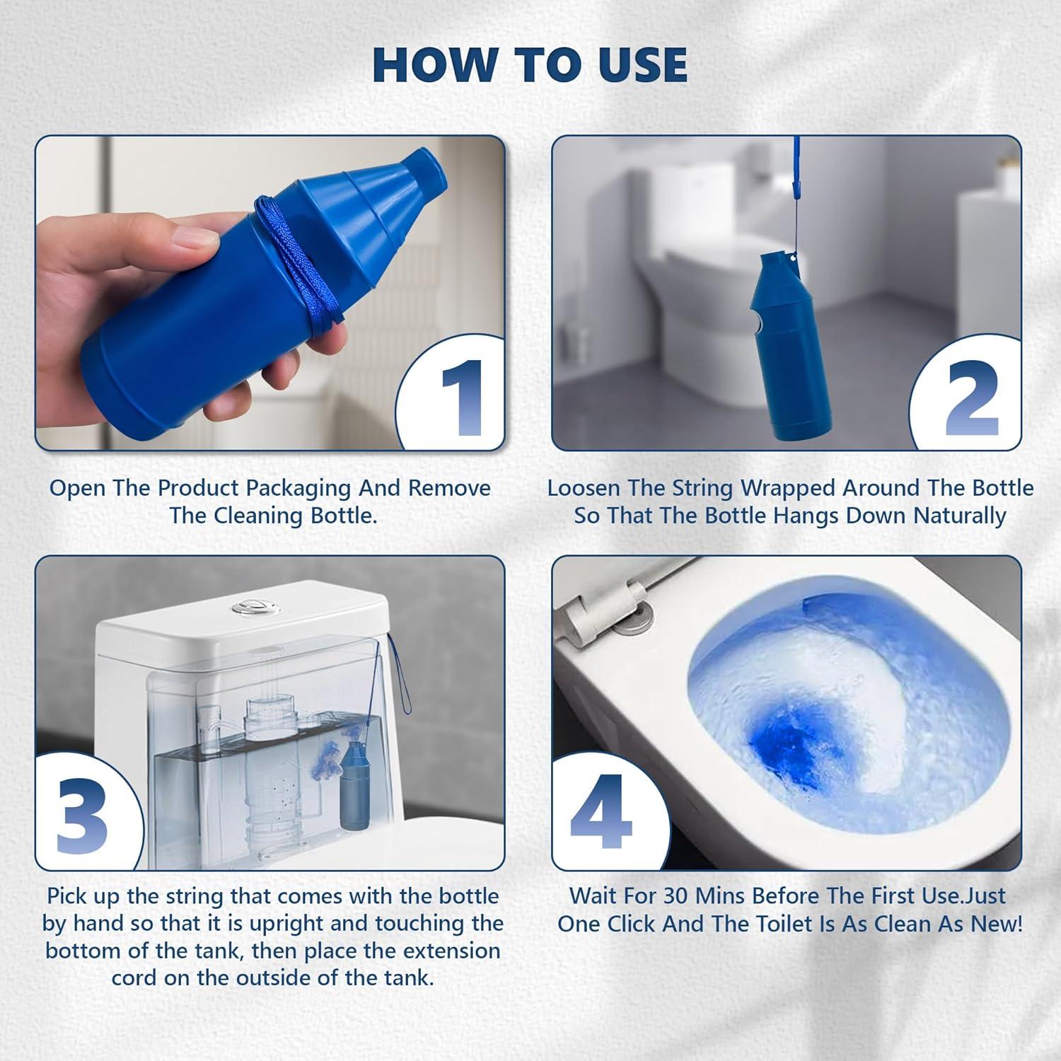 Limpiador de Inodoro Automático MyKlens - 2 Botellas Azul