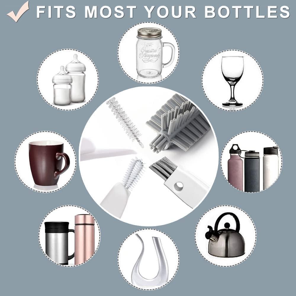 Juego de Cepillos de Limpieza para Botellas Leuapl - 3 Piezas
