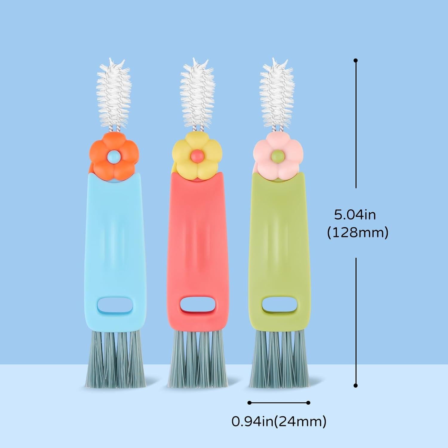 Cepillo de limpieza 3 en 1 Genérico para botellas y tazas