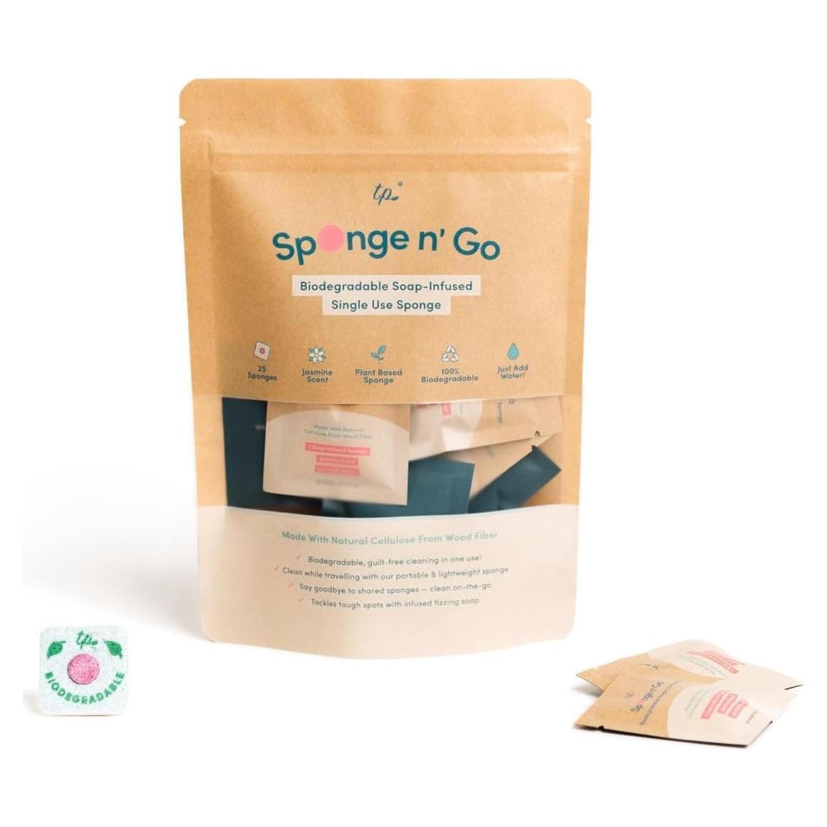 Esponja n' Go Two Pillars - Jabón de Plato Mini Ecológico 30 Unidades