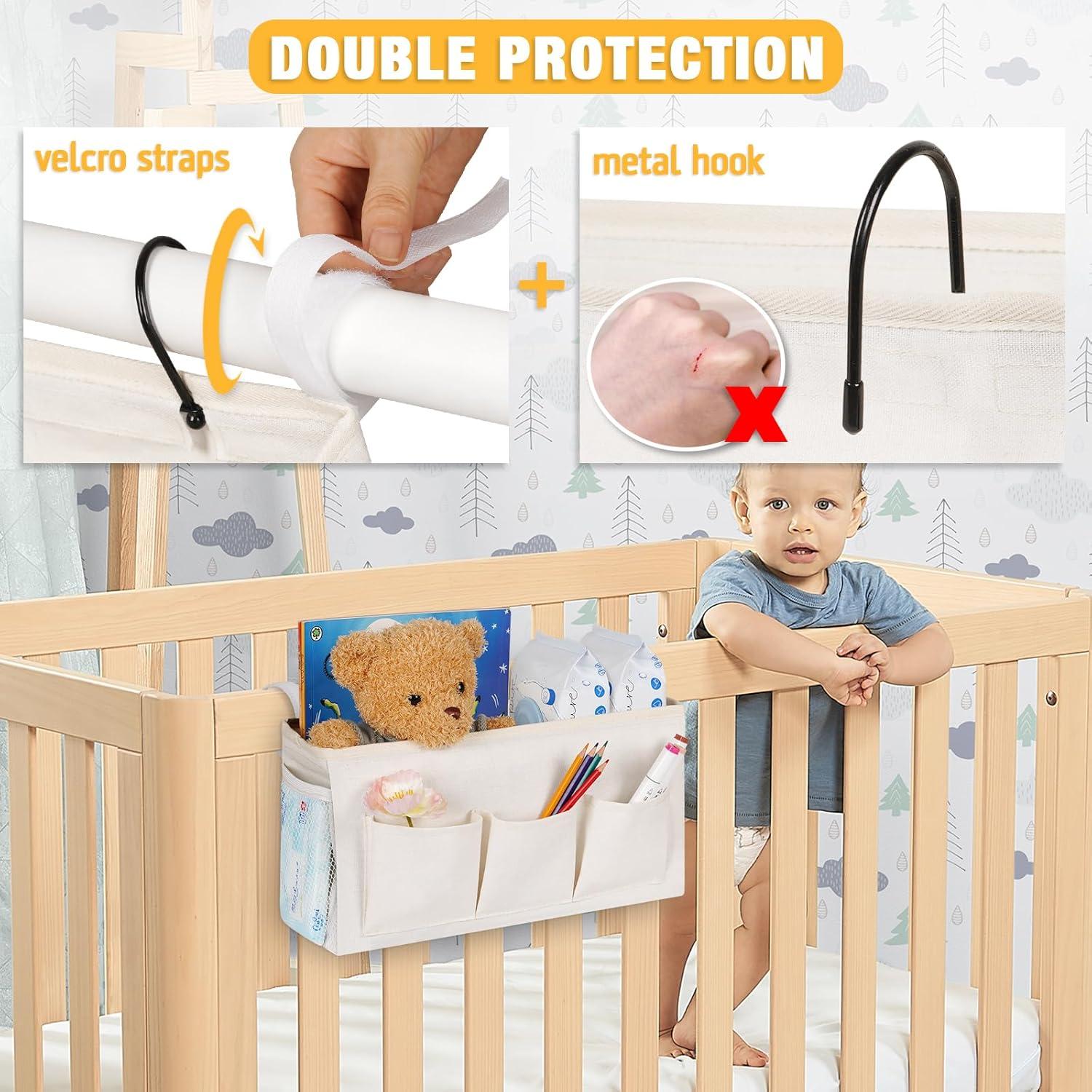 Caddy Organizador de Cama Lilithye 2 Piezas Blanco con Soporte