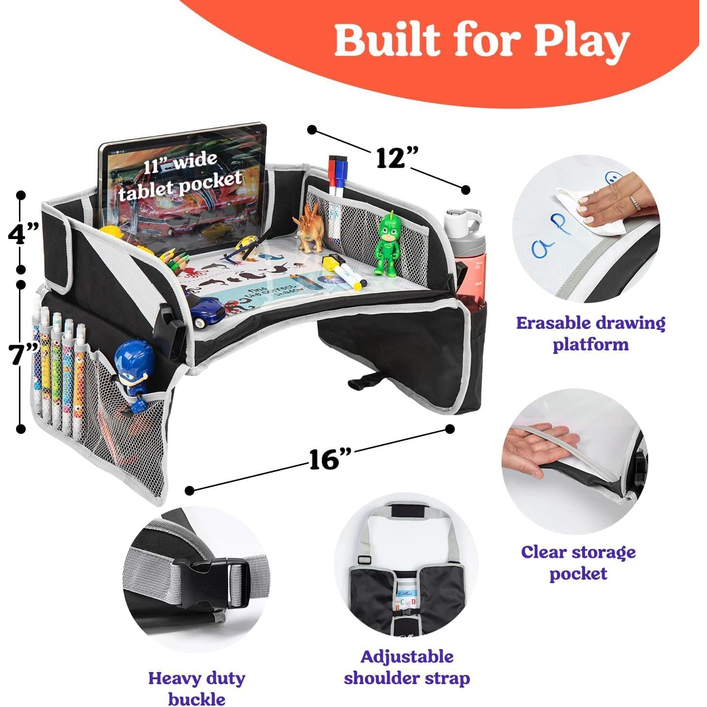 Bandeja de Viaje PILLANI para Niños - Organizador Auto 2 Piezas