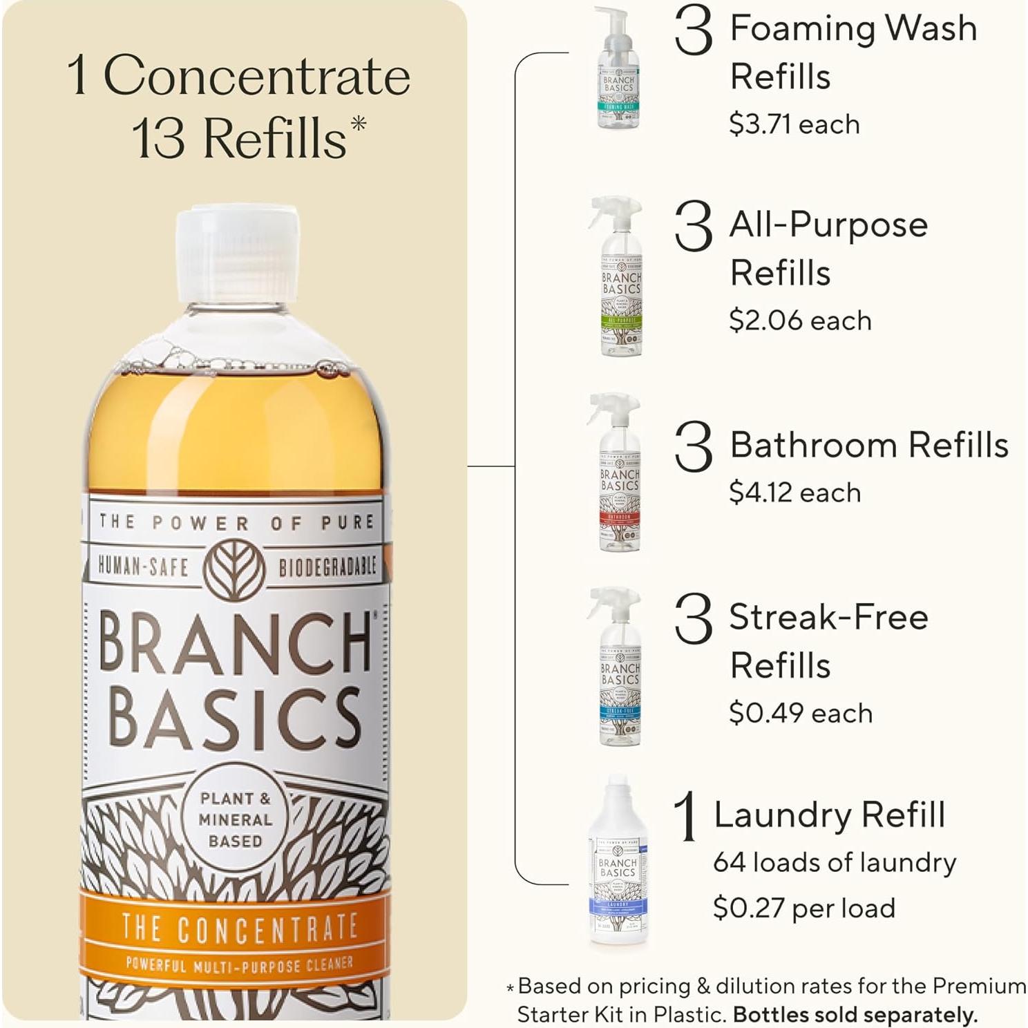 Recarga Concentrado Branch Basics 1L Limpiador Multiusos Sin Fragancia