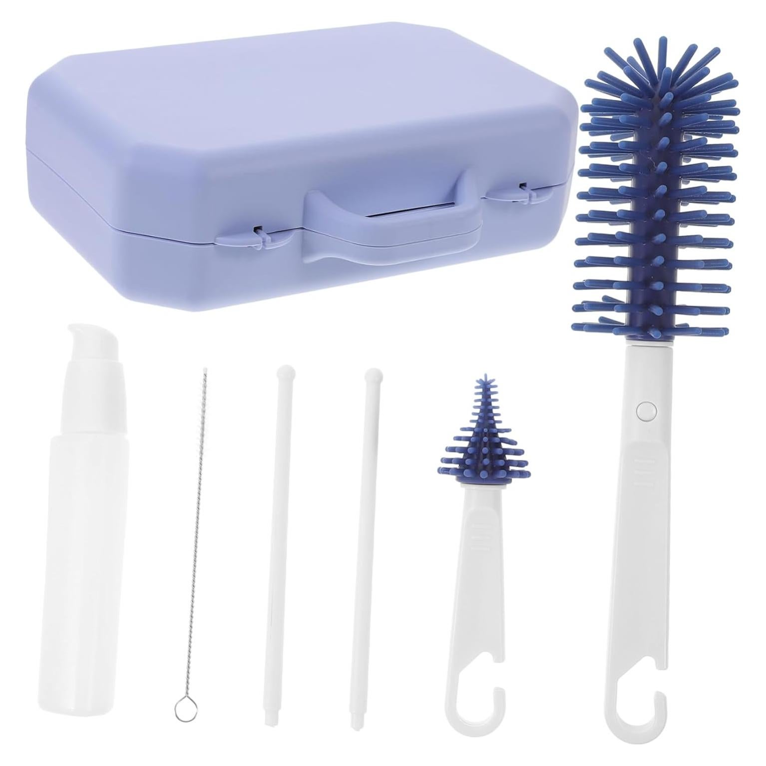 Set de Cepillos de Limpieza de Botellas SECFOU con Soporte