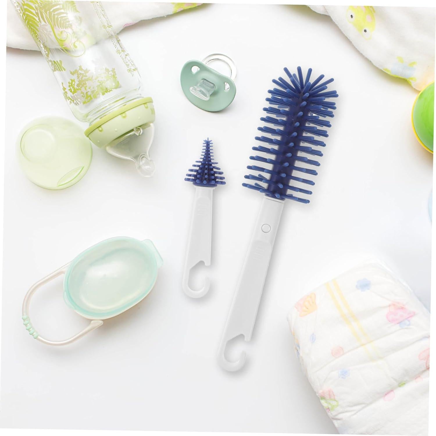 Set de Cepillos de Limpieza de Botellas SECFOU con Soporte