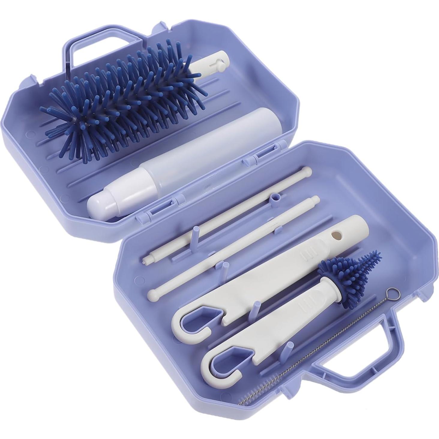 Set de Cepillos de Limpieza de Botellas SECFOU con Soporte