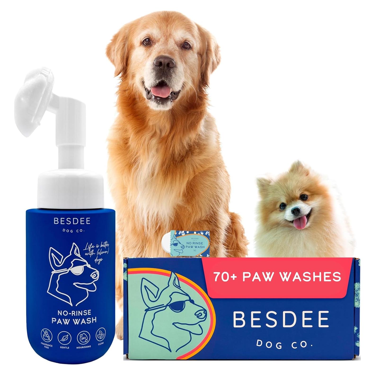 Limpiador de Patas de Perro Besdee con Cepillo y Tableta