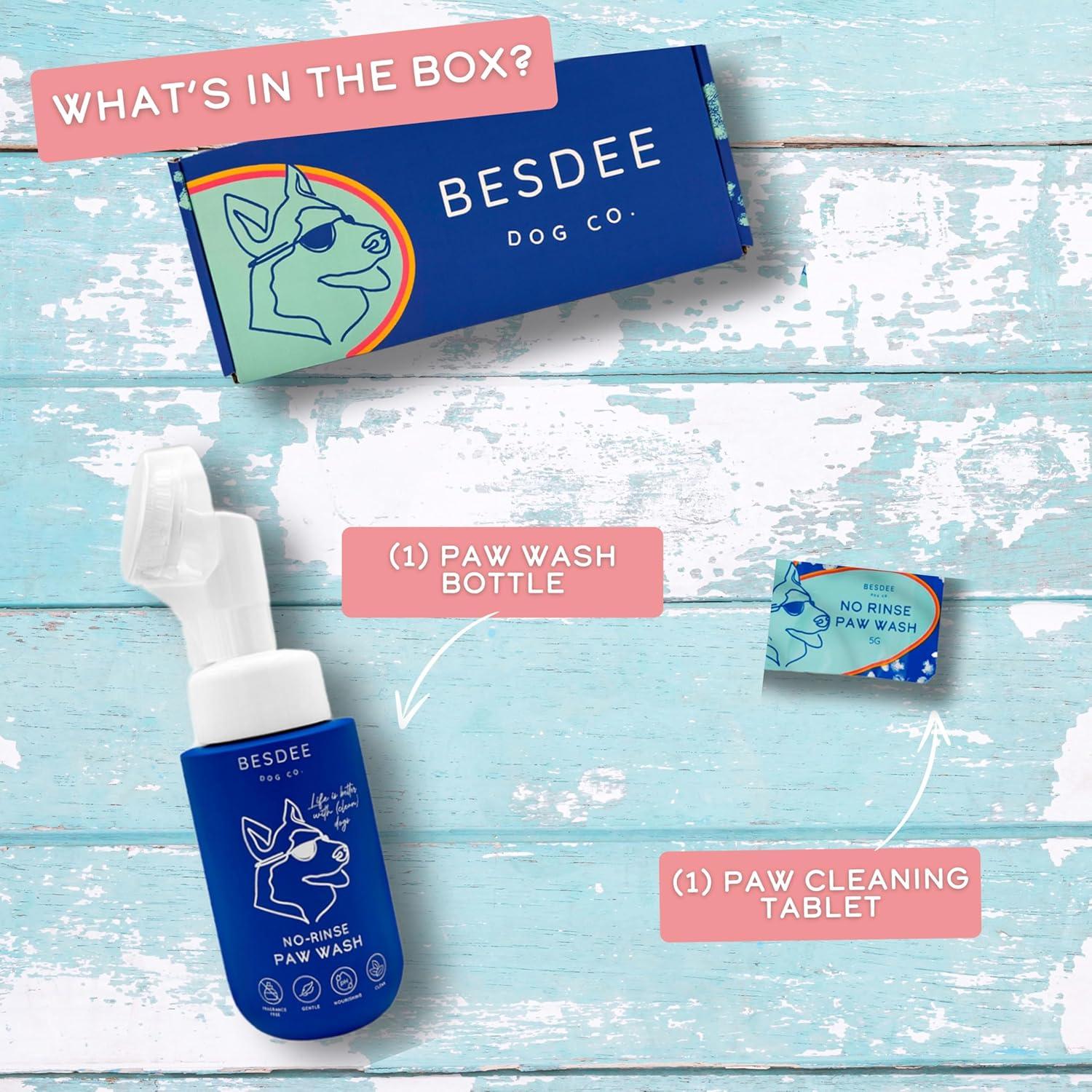 Limpiador de Patas de Perro Besdee con Cepillo y Tableta