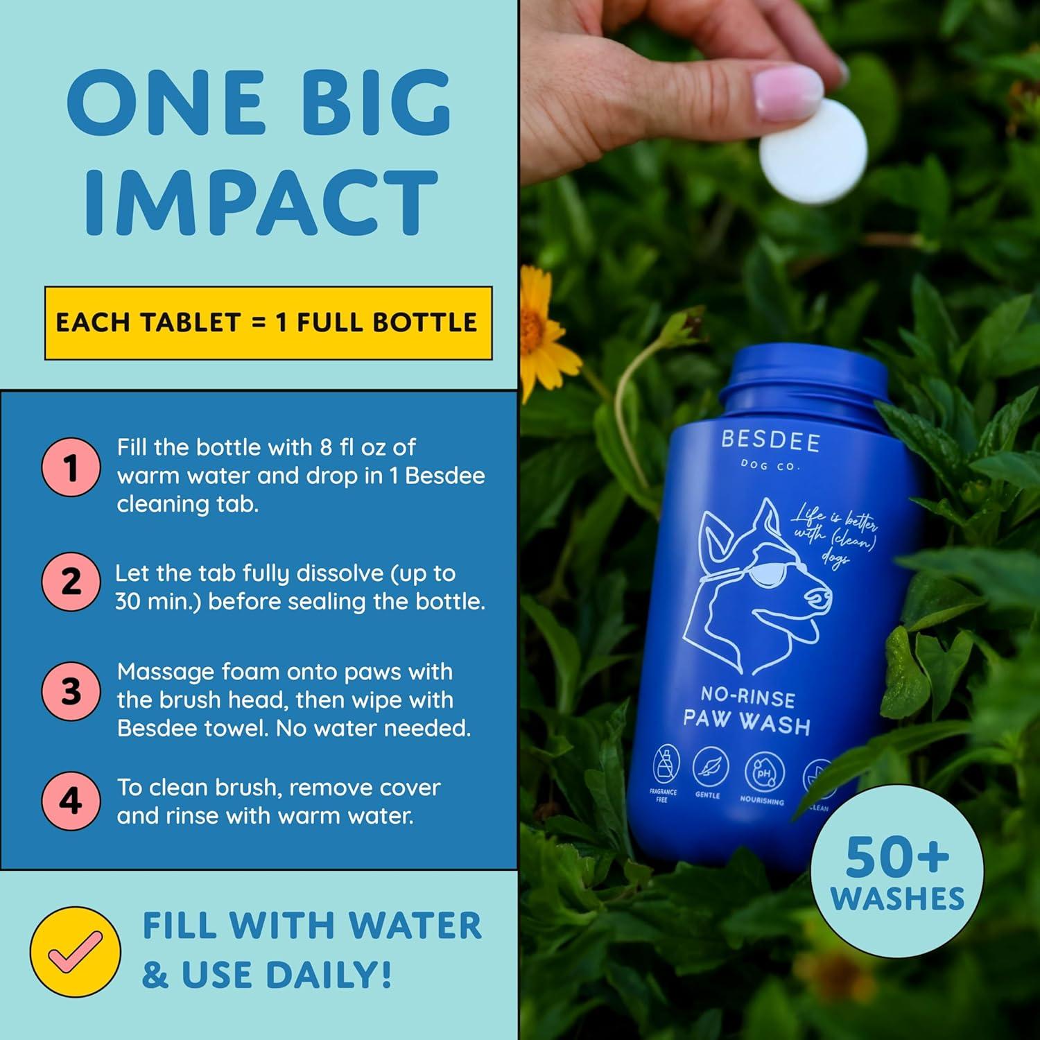 Limpiador de Patas de Perro Besdee con Cepillo y Tableta