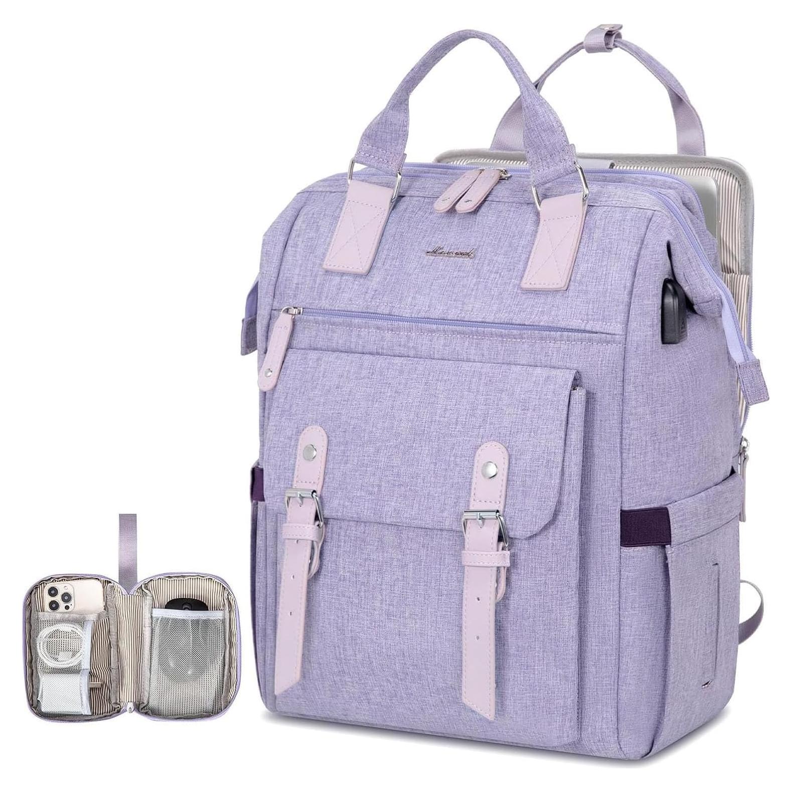 Mochila LoveVook para Laptop 17.3" Púrpura Resistente al Agua