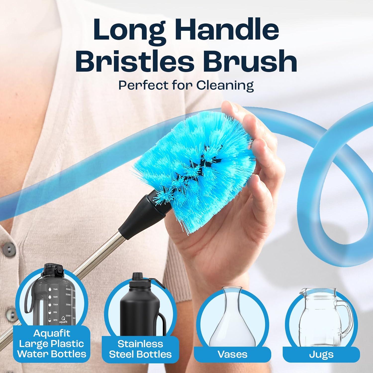 Juego de 6 Cepillos Limpiadores Aquafit para Botellas de Agua