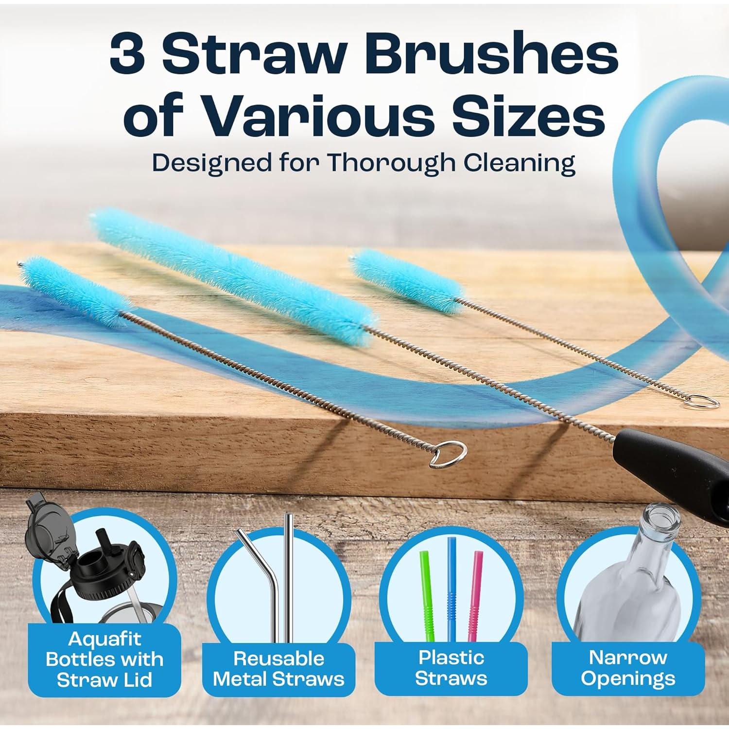 Juego de 6 Cepillos Limpiadores Aquafit para Botellas de Agua