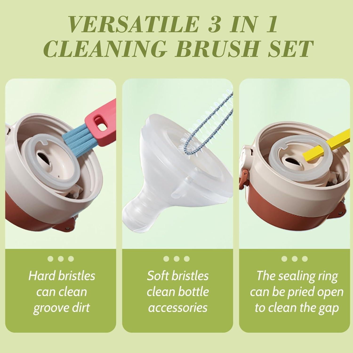 Cepillo Limpiador de Popotes GL-Auking para Botellas Owala 3 en 1