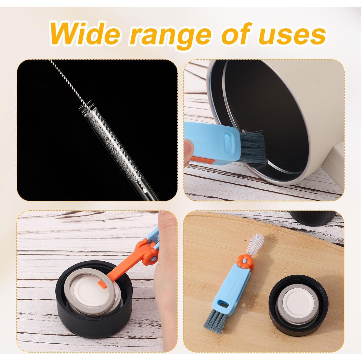 Juego de 6 cepillos limpiadores de botellas PEUTIER - Acero inoxidable y nylon