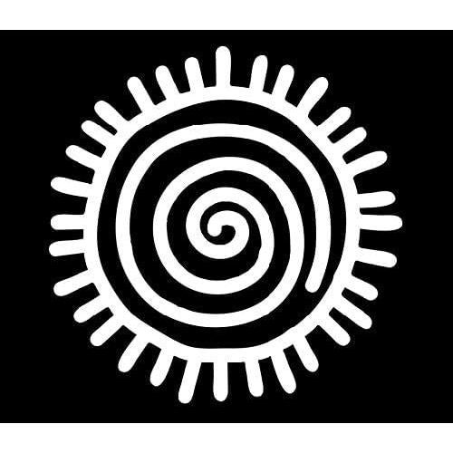 Calcomanía de Vinilo Foxtail Decals Sol Blanco 11.43 cm