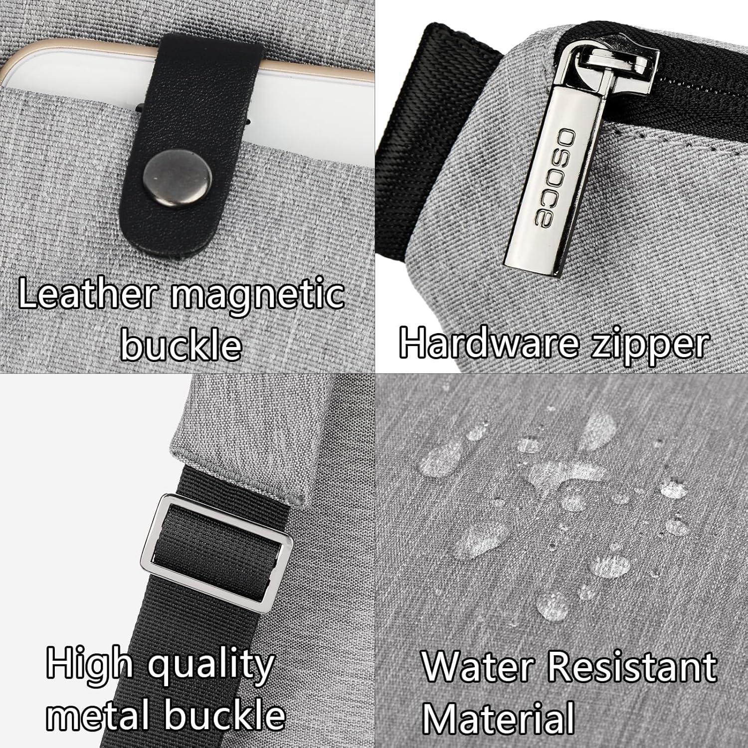 Bolso Cruzado Antirrobo OSOCE Grande Impermeable Unisex