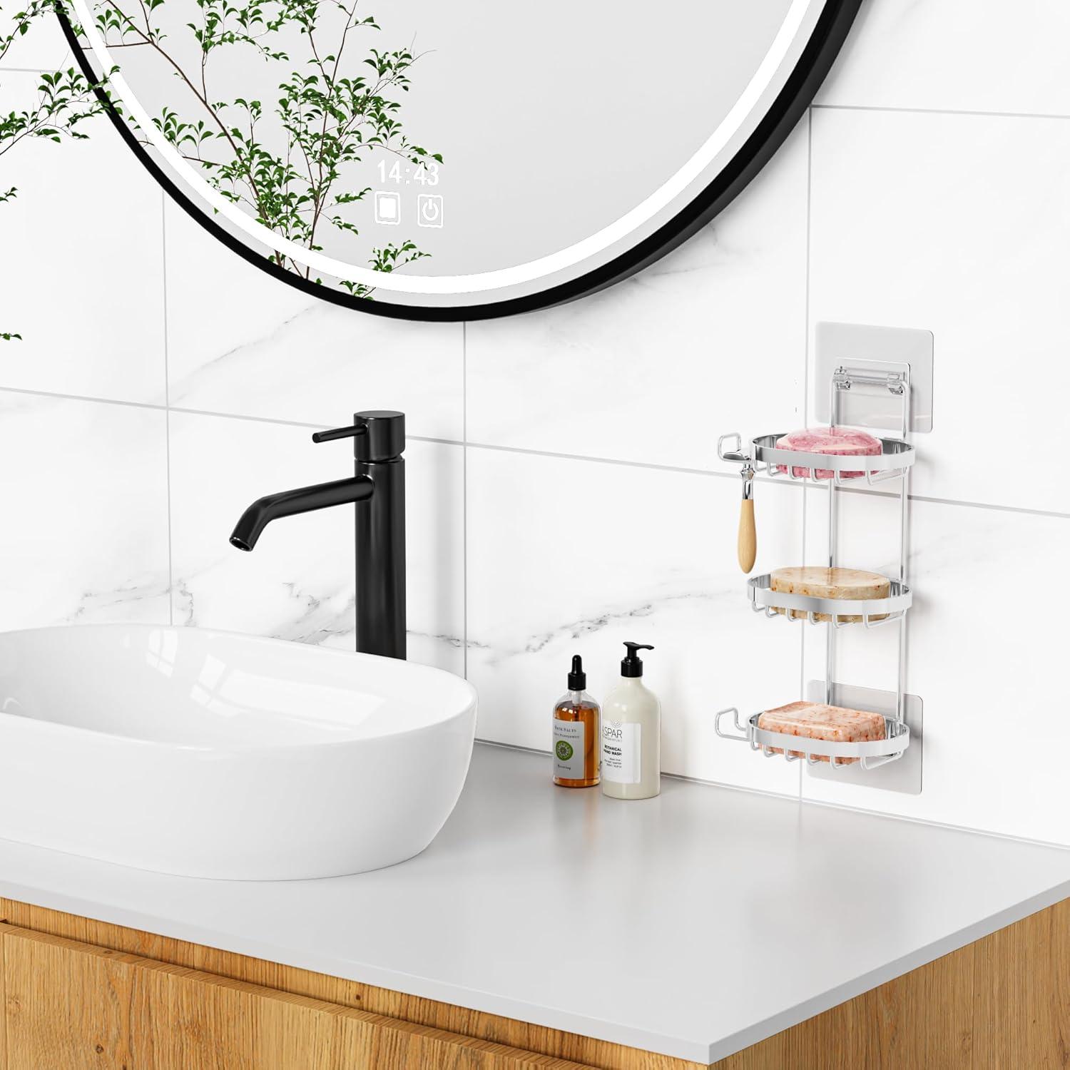 Soporte para Jabón de 3 Niveles MASADI Acero Inoxidable Plata